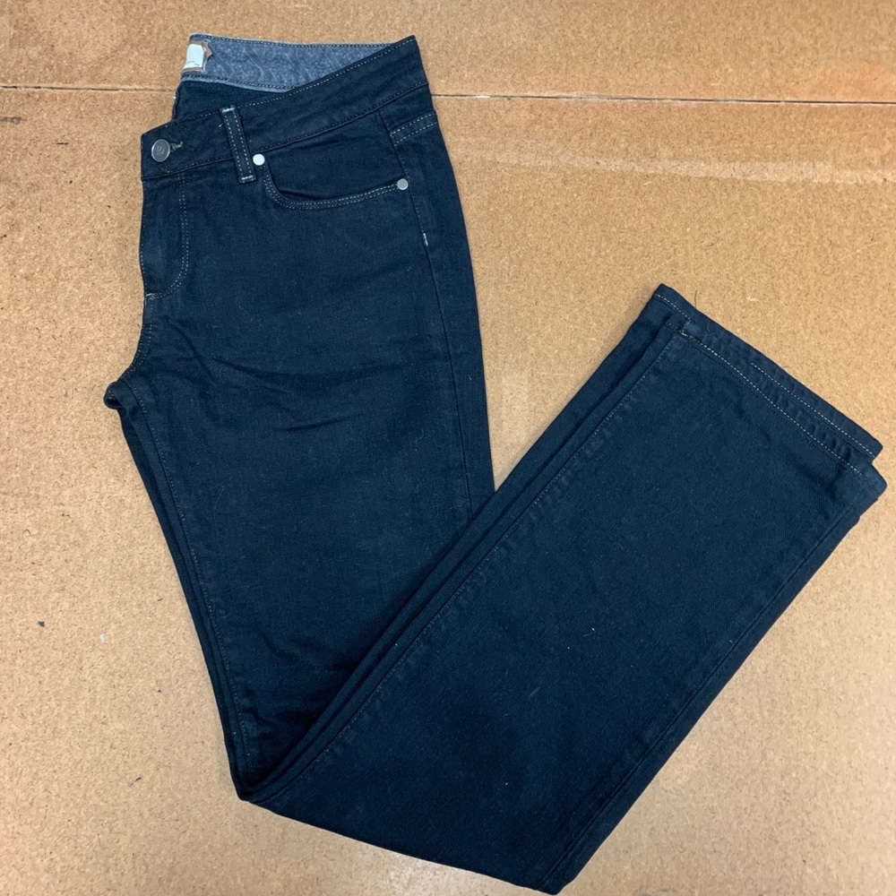 Used Black Piage Denim Straight Leg Jean SZ 30